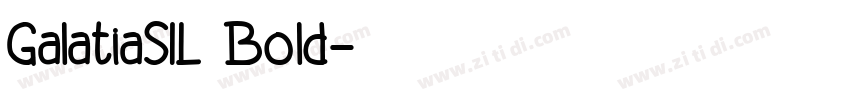 GalatiaSIL Bold字体转换